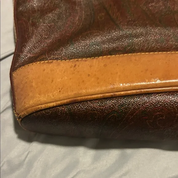 Vintage ETRO Milano Paisley PVC Tote Bag